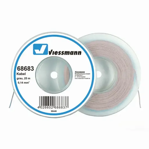 [VI68683] Fils section 0,14 mm², gris, 25 m - Viessmann 68683