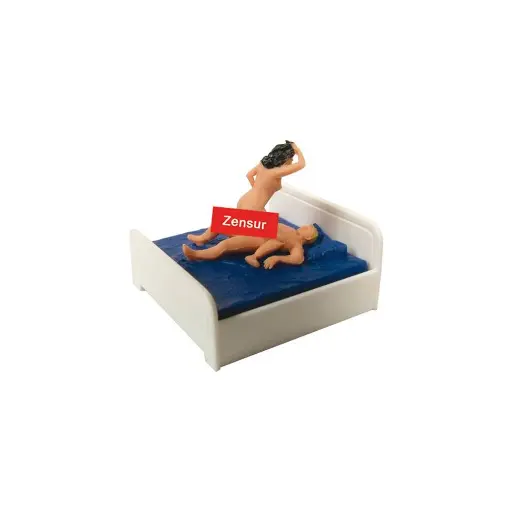 [VI1504] Lot de 2 personnages Scène sexy animée avec lit