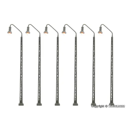 [VI65856] Lot de 6 Feux type mât de dépôt LED Blanc chaud VIESSMANN 65856 - N 1/160