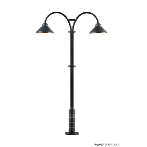 [VI6109] Lampe de quai double Baden-Baden Viessmann 6109 LED  - HO 1/87 - hauteur 74 mm