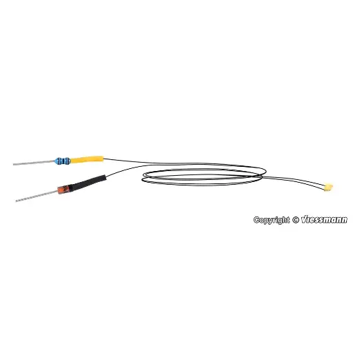 [VI3560] Lot de 5 LED Blanc chaud avec câbles soudés VIESSMANN 3560 - Toutes échelles