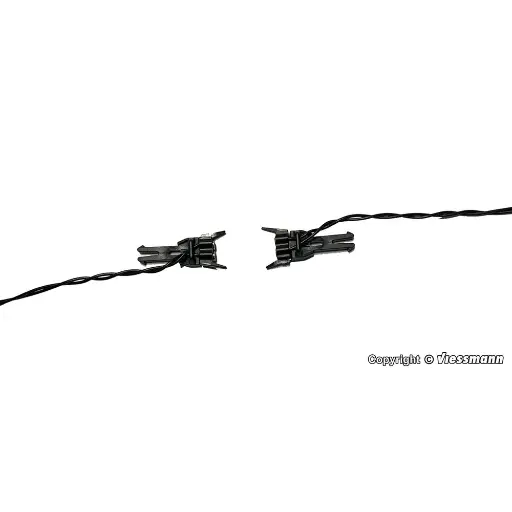 [VI5017] 3 Paires d'attelages conducteurs - 2 pôles VIESSMANN 5017 - HO 1/87
