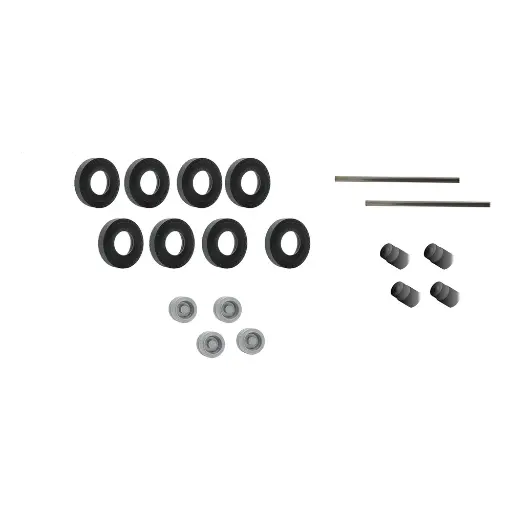 [VI8423] 8 Pneus en caoutchouc pour semi-remorque & remorque KIBRI - VIESSMANN 8423 - HO 1/87