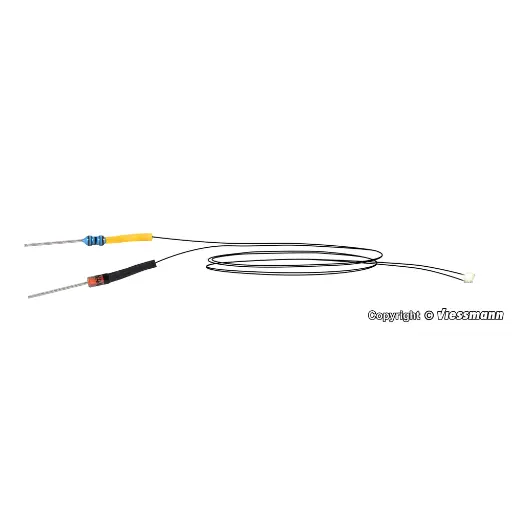 [VI3562] Kit 5 LED avec câbles soudés Viessmann 3562 - Toute échelle - 1.6 x 0.8 mm