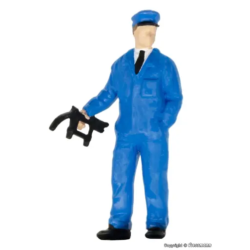 [VI1558] Figurine animée - Employé de station service en mouvement - Viessmann 1558 - HO 1/87
