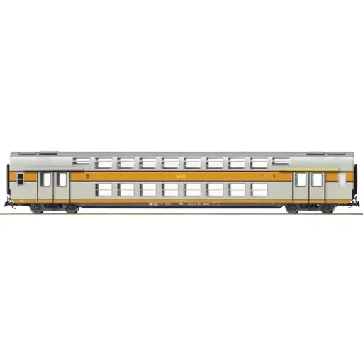 [VI3159] Voiture VB2N mixte première/seconde classe avec logo encadré jaune - Vitrains 3159 - HO 1/87