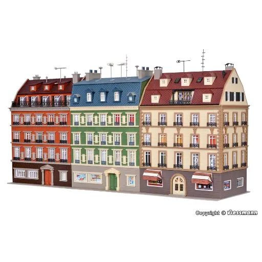 [VO43780] Bloc de trois immeubles d'appartements - VOLLMER 43780 - HO 1/87