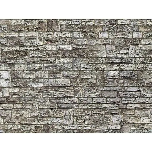 [VO46035] Plaque cartonnée Vollmer 46035 - HO 1/87 - Mur pierre de taille