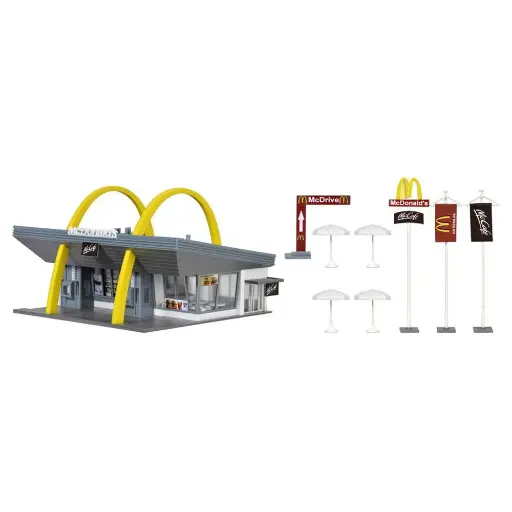 [VO43634] McDonald's Restaurant avec McDrive Vollmer 43634 - HO : 1/87 - 176 x 158 x 98 mm