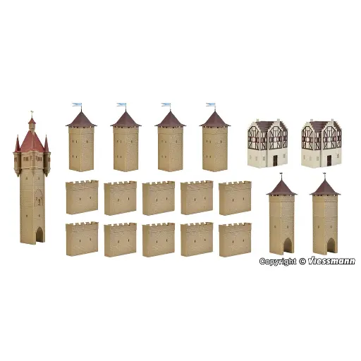 [VO49910] Château-fort du Moyen âge - VOLLMER 49910 - HO 1/87