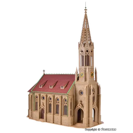 [VO43739] Église de la ville de Stuttgart-Berg - VOLLMER 43739 - HO 1/87