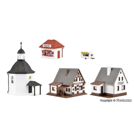 [VO47613] Village de Noël avec éclairage LED, fonctionnel - VOLLMER 47613 - N 1/160