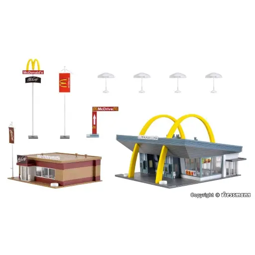 [VO43635] McDonald's Restaurant avec McCafé Vollmer 43635 - HO : 1/87 -270x158x98mm