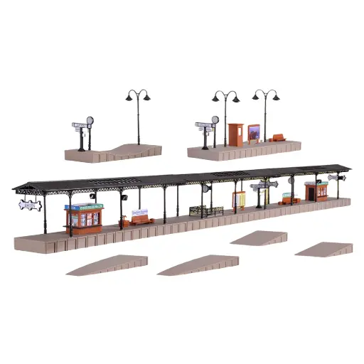 [VO43562] Quai de la gare "Baden" - Vollmer 43562 - HO : 1/87 - 1220x48x85MM