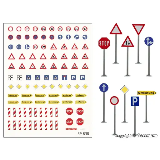 [VO45160] Coffret déco Panneaux de signalisation - Vollmer 45160 - HO 1/87