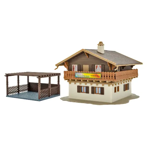 [VO43961] Maison d'hôtes avec abri voiture - Vollmer 43961 - HO 1/87