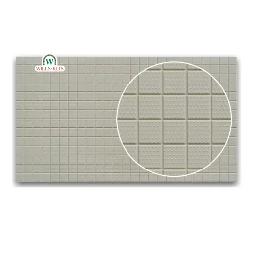 [WISSMP233] Kit de 4 feuilles "Pavés tactiles" - Wills-Kits SSMP233 - HO 1/87 - OO 1/76
