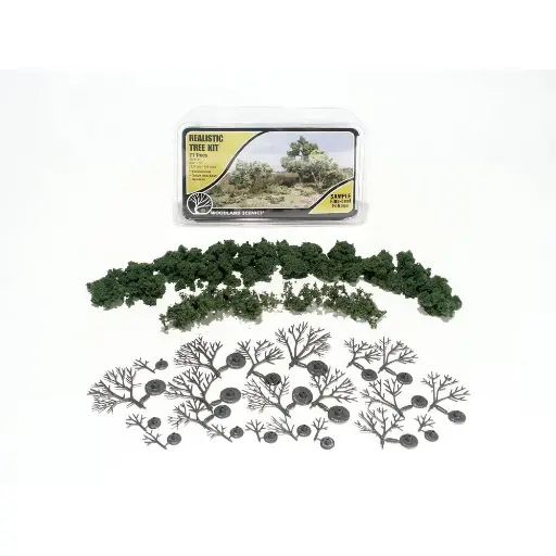 [WOTR1112] Kit de création d'arbre vert moyen - 6 armatures - WOODLAND TR1112 - HO 1/87