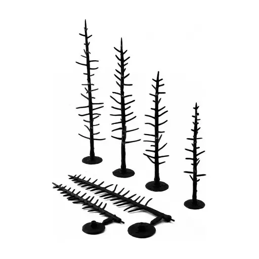 [WOTR1124] Lot de 70 armatures de pins WOODLAND SCENICS TR1124 - HO 1/87 - 63.5 à 101 mm