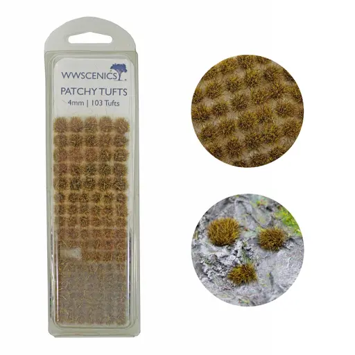 [W3T-PA4] 103 touffes d'herbes statique autocollantes - 4 mm - WWSCENICS W3T-PA4