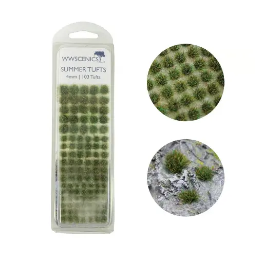 [W3T-SU4] Lot de 103 touffes d'herbe d'été - WWScenics W3T-SU4 - HO 1/87