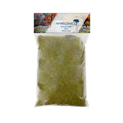 [WSG2-031] Herbe statique "Hiver" 2 mm - WWSCENICS WSG2-031 - 100g