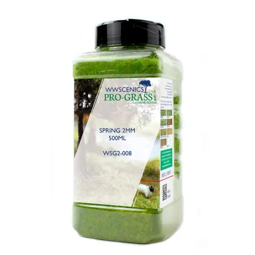 [WSG2-008] Herbe statique "Printemps" 2 mm - WWSCENICS WSG2-008 - Boîte de 500 ml