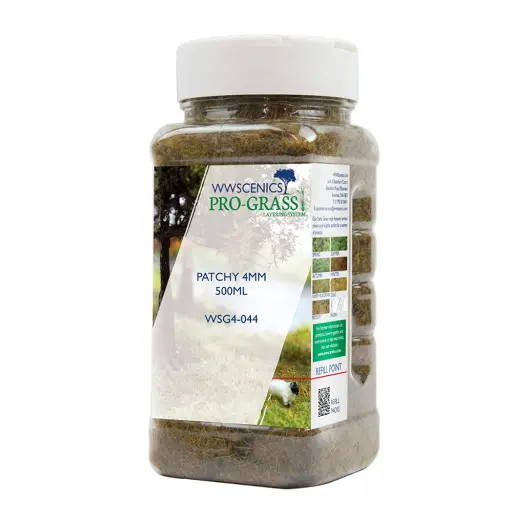 [WSG4-044] Herbe statique "Patchy" 4 mm - WWSCENICS WSG4-044 - 500 ml